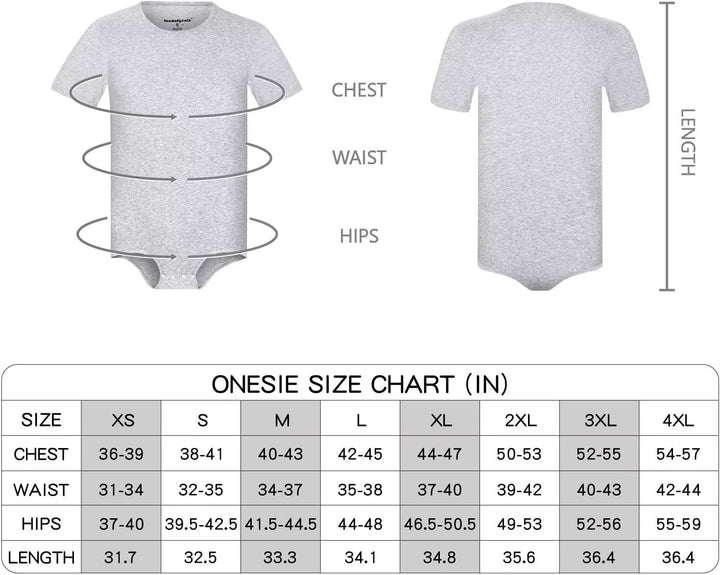 Landofgenie Männer Kurzarm Strampler Pyjama Bodysuit One Piece Strampler XS Hellgrau, XS Hellgrau