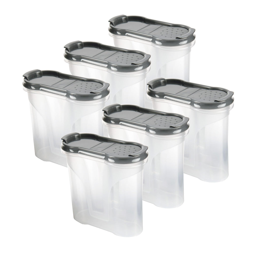 Bestlivings Gewürzdosen 300ml (8er Pack - Schwarz) Aufbewahrungsboxen für Gewürze - Luftdichte Schüt