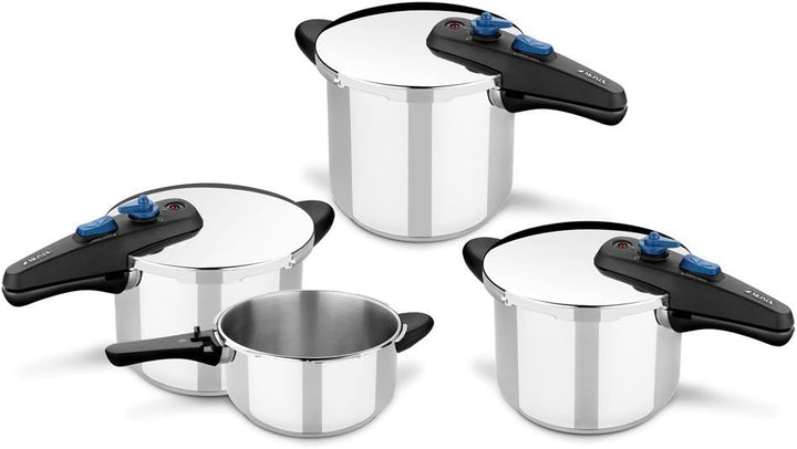 Monix Schnell – , Set von 2 Schnellkochtopf, für Kochfeld schnell, 4 + 6 L