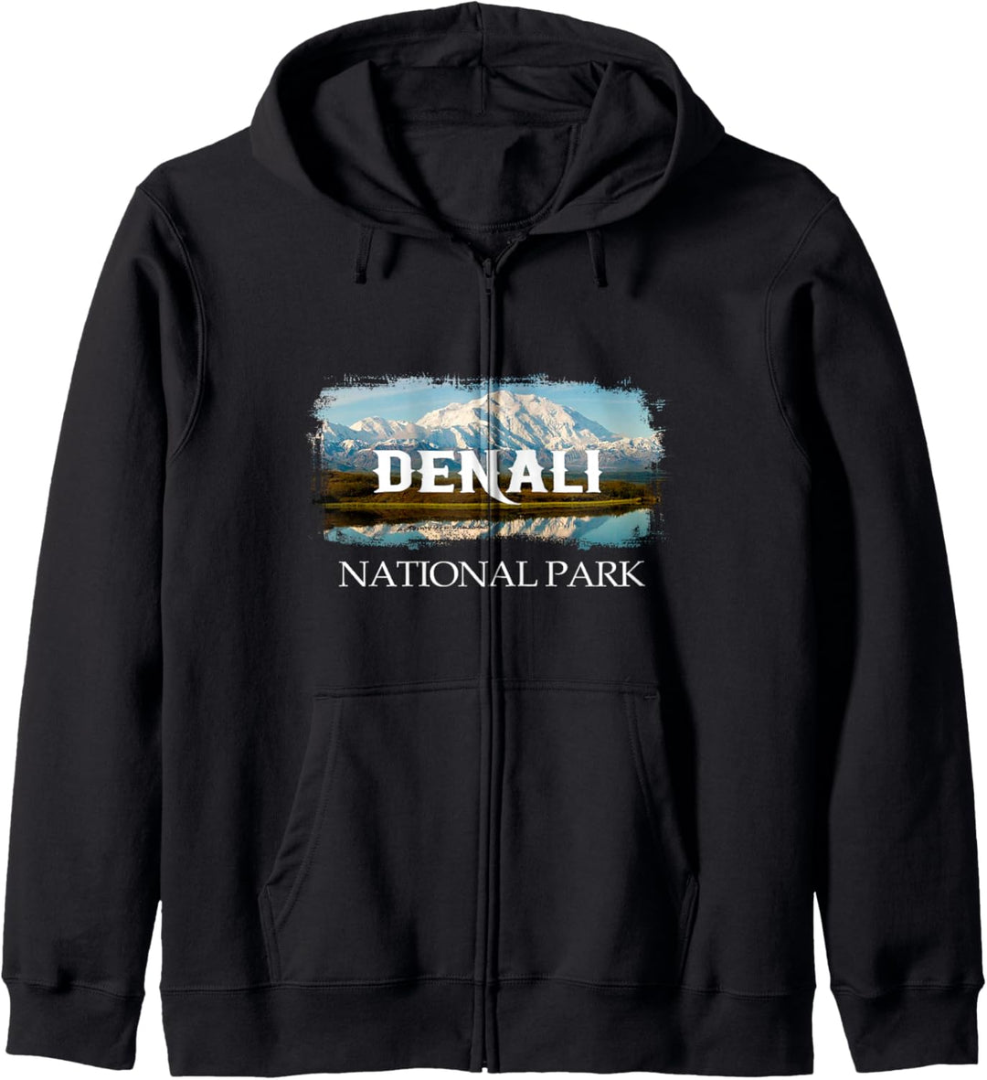 Retro Vintage Denali Alaska National Park Design Kapuzenjacke