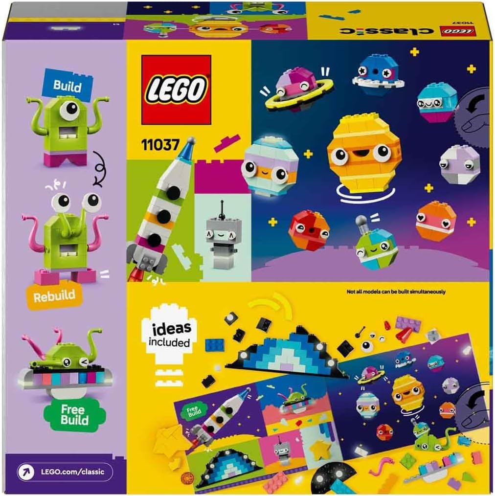 LEGO Classic Kreative Weltraumplaneten, baubares Sonnensystem-Modell für Kinder, Weltraum-Spielzeug