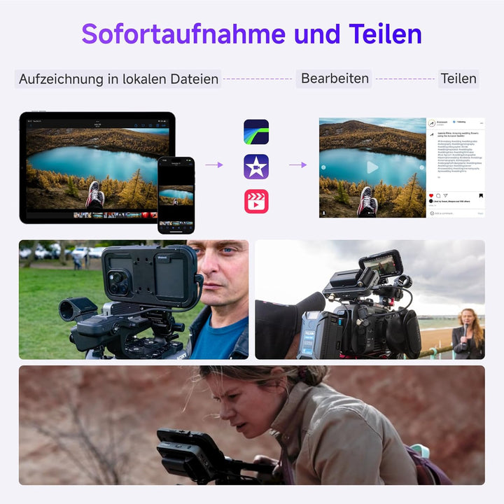 Accsoon SeeMo Pro SDI&HDMI to USB C Video Capture Adapter Support 1080P 60FPS Video & Real-Time Moni