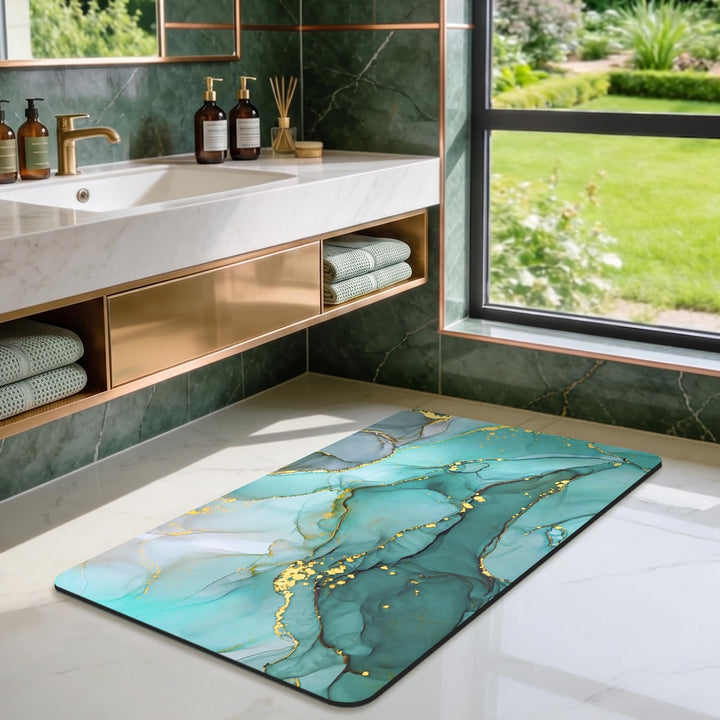 DEXI Badematte rutschfest 50 x 80 cm, Super Absorbierende Badezimmerteppich, schnelltrocknende Badvo