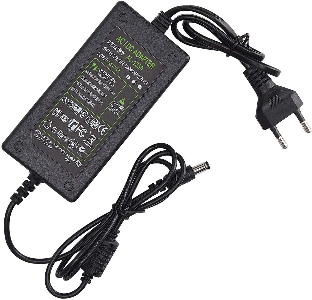 Nobsound 12V 5A Netzteil Adapter, AC 100-240V bis DC 12 Volt 5 Amp 60W Stromversorgung für Verstärke