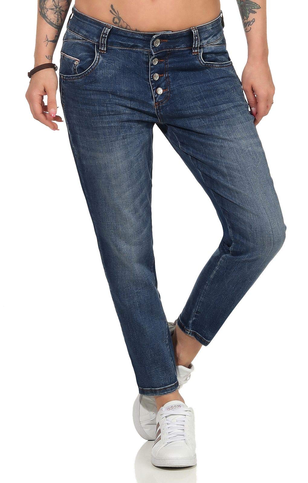 Timezone Damen Regular Jillytz Cropped Jeans, Blau (Skylight Blue Wash 3336)