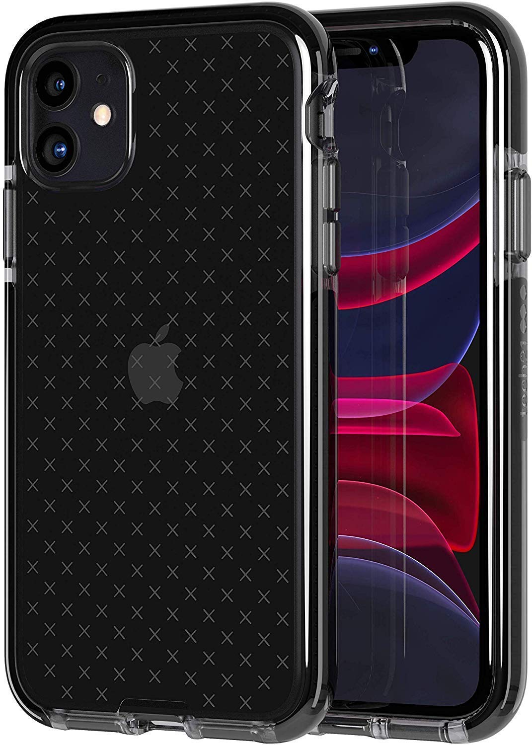 Tech21 Evo Check Schutzhülle für iPhone 11 - Schützende Dünne Schale Beständig Handyhülle - Rauchig/