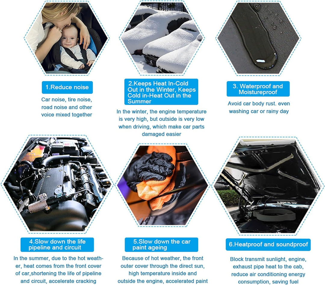 X AUTOHAUX 197mil 16.7sqft Autozellenschaum 5mm Schallschutz-Dämmmatte Dämmmatte Auto Schallschutzma