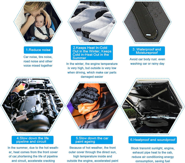 X AUTOHAUX 197mil 16.7sqft Autozellenschaum 5mm Schallschutz-Dämmmatte Dämmmatte Auto Schallschutzma