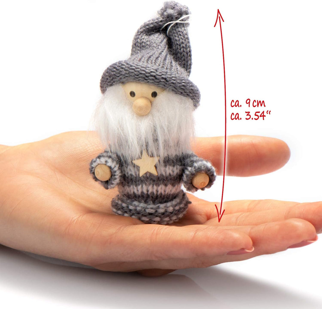 COM-FOUR® 12x Premium Weihnachtsmann-Anhänger - Engel und Wichtel für den Weihnachtsbaum, Bezaubernd