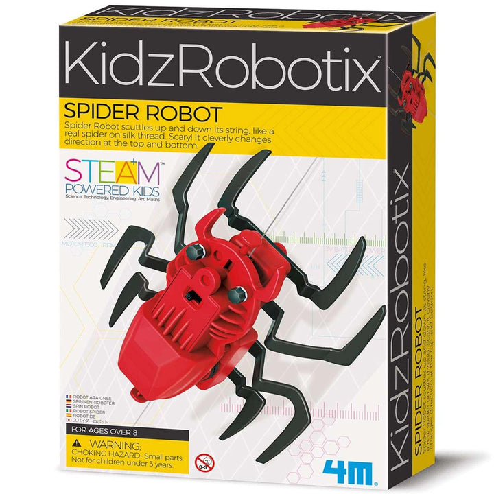 4M KidzRobotix Spinnen-Roboter - Bausatz für Kinder ab 8 Jahre - STEM Lernspielzeug bewegliche Robot