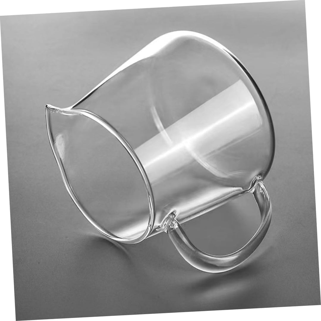 Alipis Glas Milchkännchen mit Griff 450 Ml Milchaufschäumer Kaffeekanne Transparent für Latte Art un