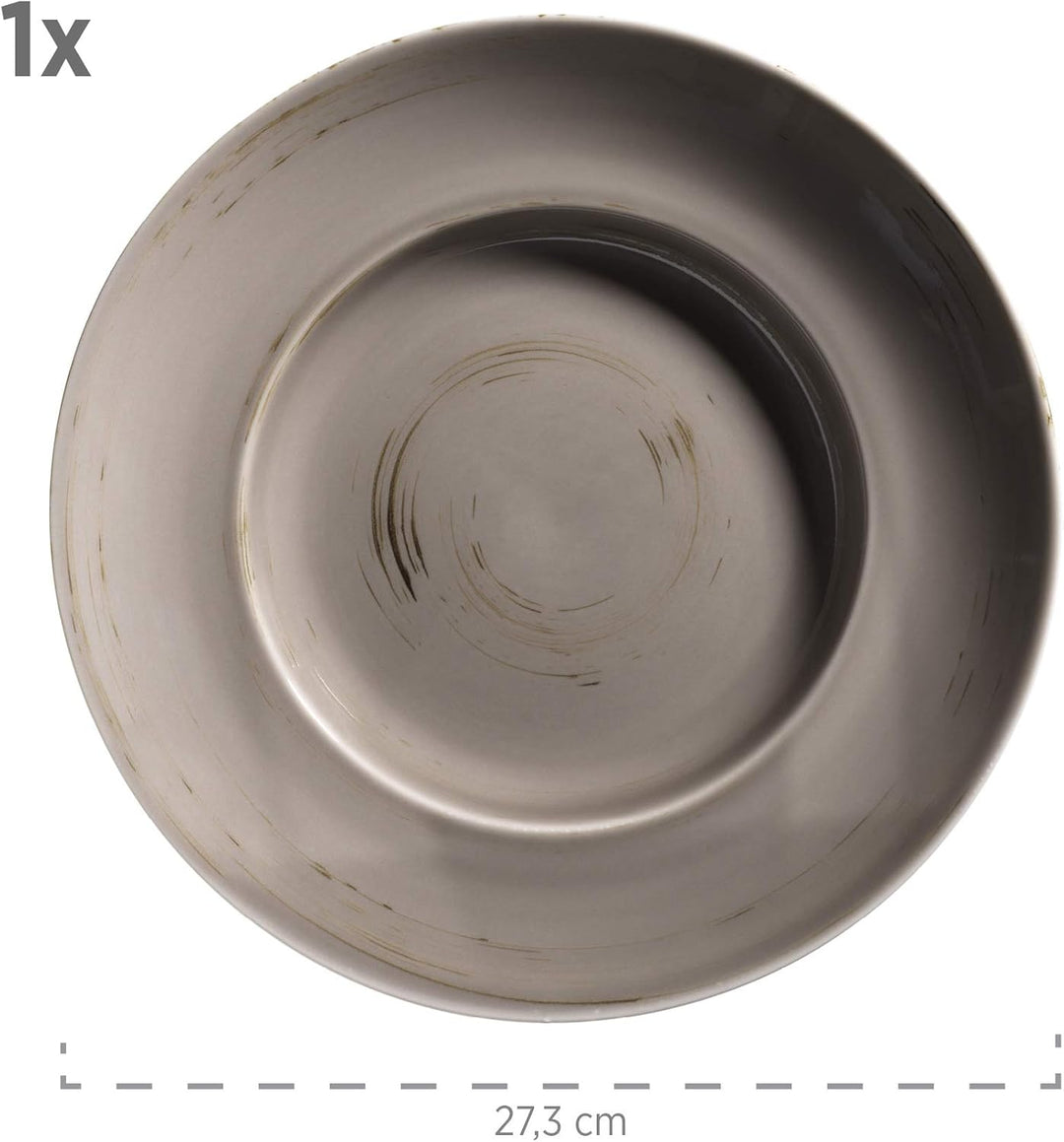 MÄSER 931449 Serie Derby, Premium Pastateller Set für 4 Personen in Gastronomie-Qualität, modernes S