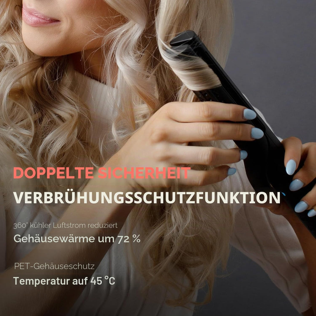 TYMO Airflow Glätteisen Locken und Glätten - Ionen Haarglätter und Lockenstab 2 in 1 für Schnell Glä