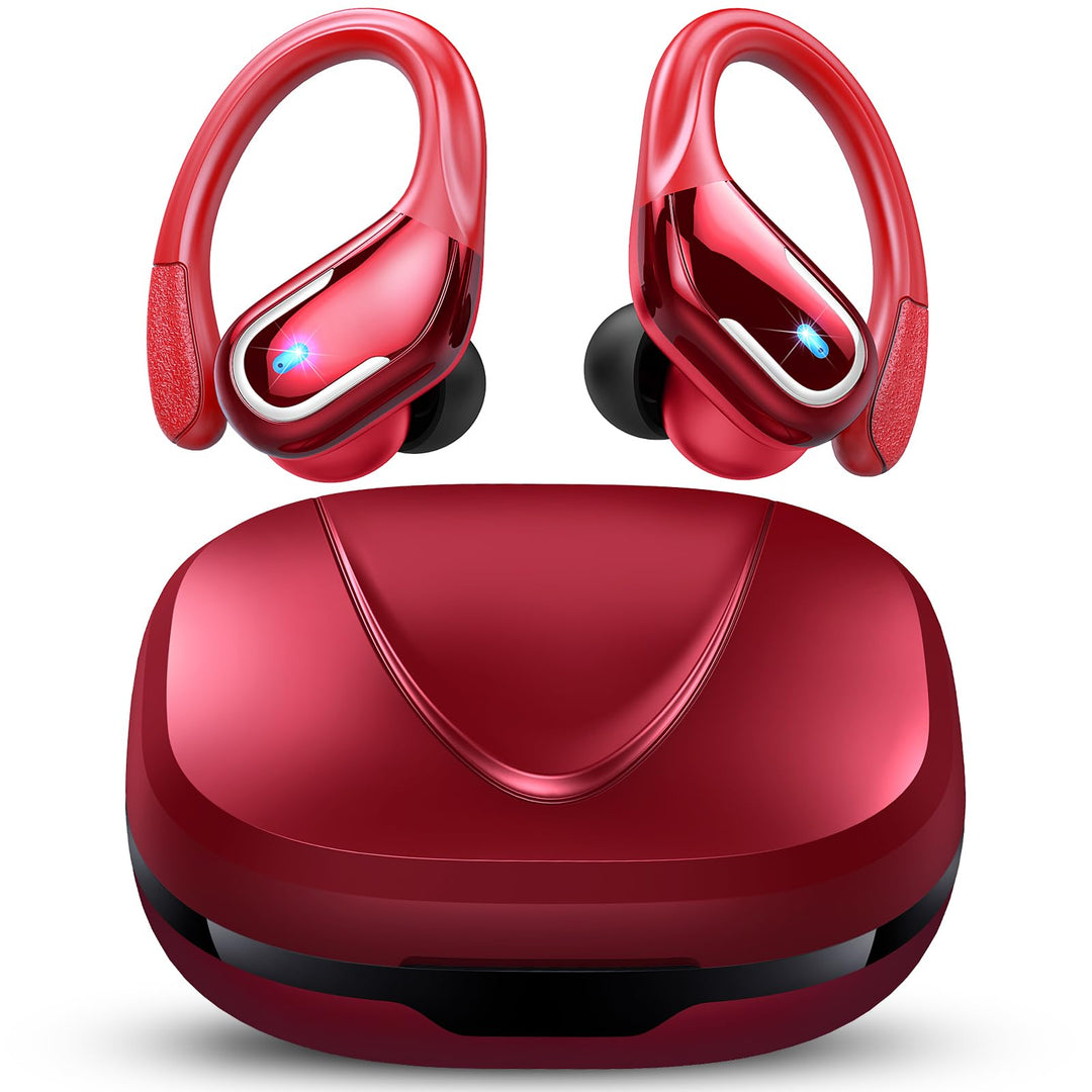 Litinst Bluetooh Kopfhörer Sport, Kabellos Bluetooh 5.3 Stereo mit Mic, 60std Spielzeit, Dual LED An