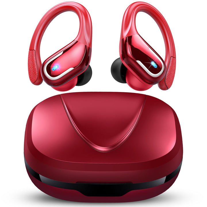 Litinst Bluetooh Kopfhörer Sport, Kabellos Bluetooh 5.3 Stereo mit Mic, 60std Spielzeit, Dual LED An
