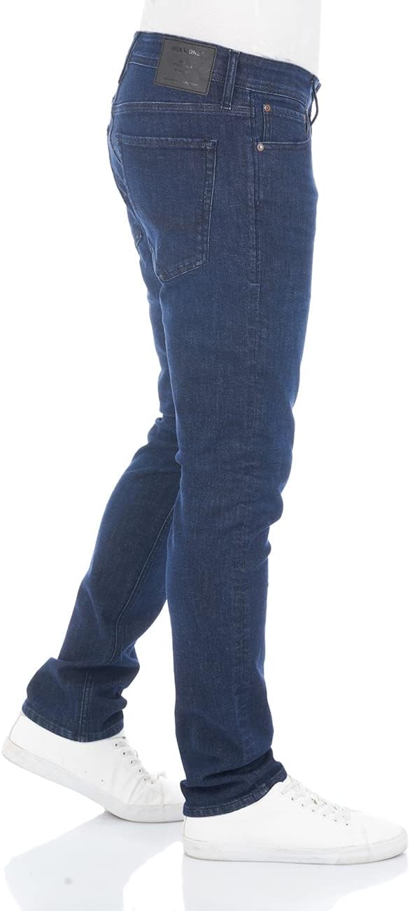 JACK & JONES Herren Jeans JJIGLENN Jeanshose Hose Slim Fit Stretch Denim Pant Blau Schwarz w27 w28 w