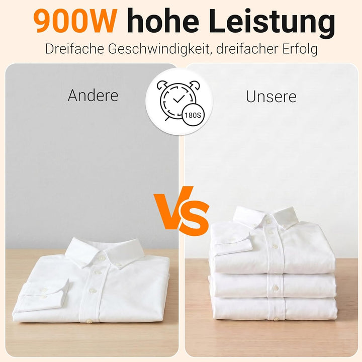 Steamer Dampfglätter mit Saugfunktion, Tragbarer Reisedampfglätter | 2800 Pa Saugleistung, Grosser a