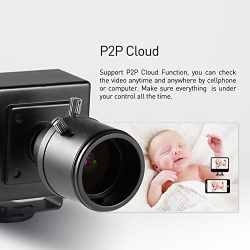 Revotech 3MP Zoom Mini IP Sicherheits Kamera, HD 3MP Innenkamera 2,8-12 mm Manuelles Zoomobjektiv, P