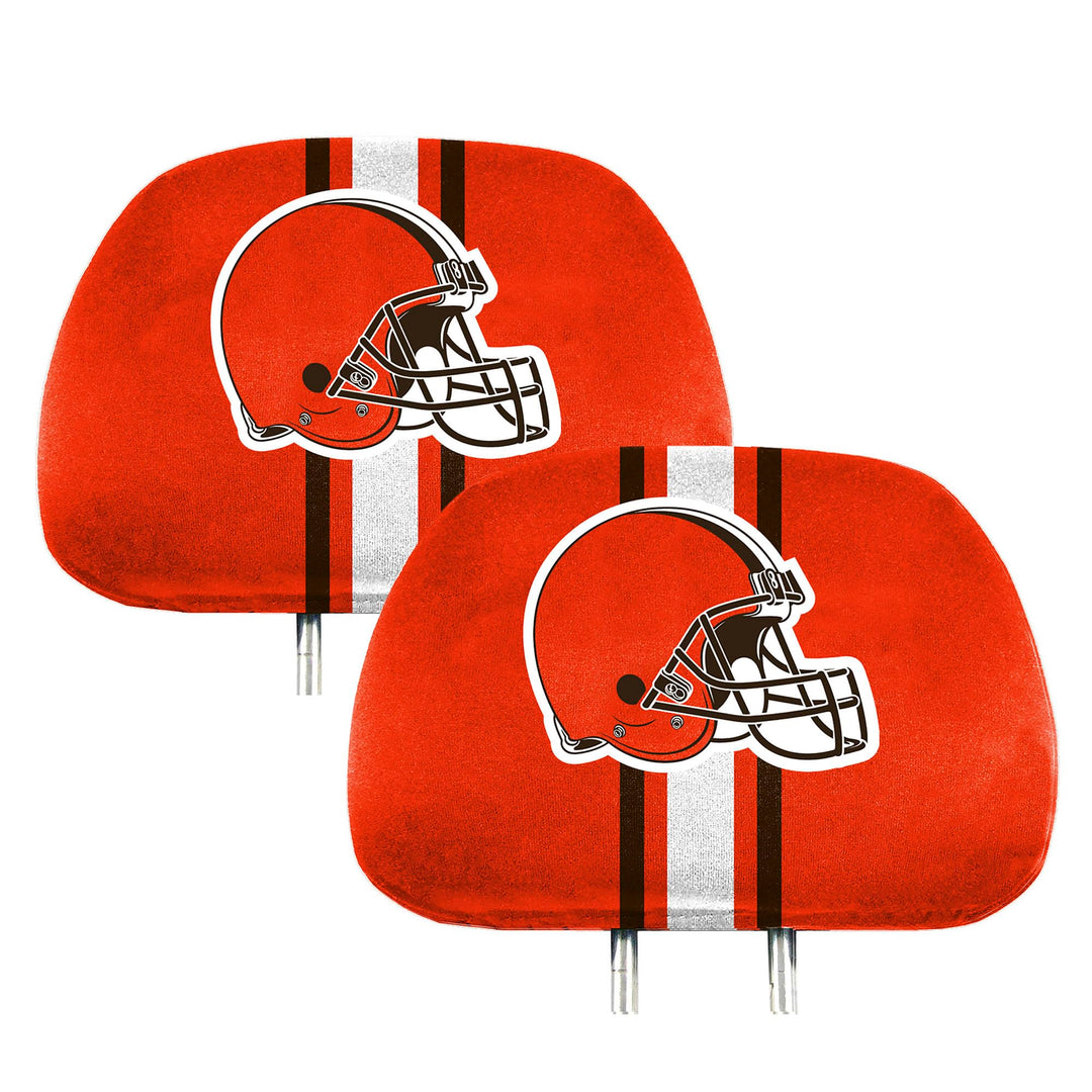 NFL Full-Print Head Rest Covers, 2-Pack Cleveland Browns, Cleveland Browns