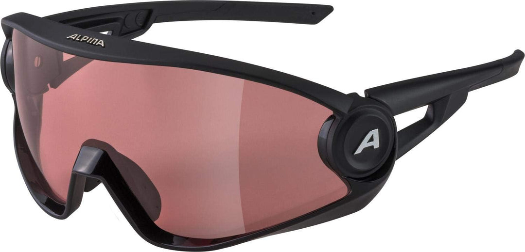 ALPINA 5W1NG QV - Kontrastverstärkende, Selbsttönende & Beschlagfreie Sport- & Fahrradbrille Mit 100