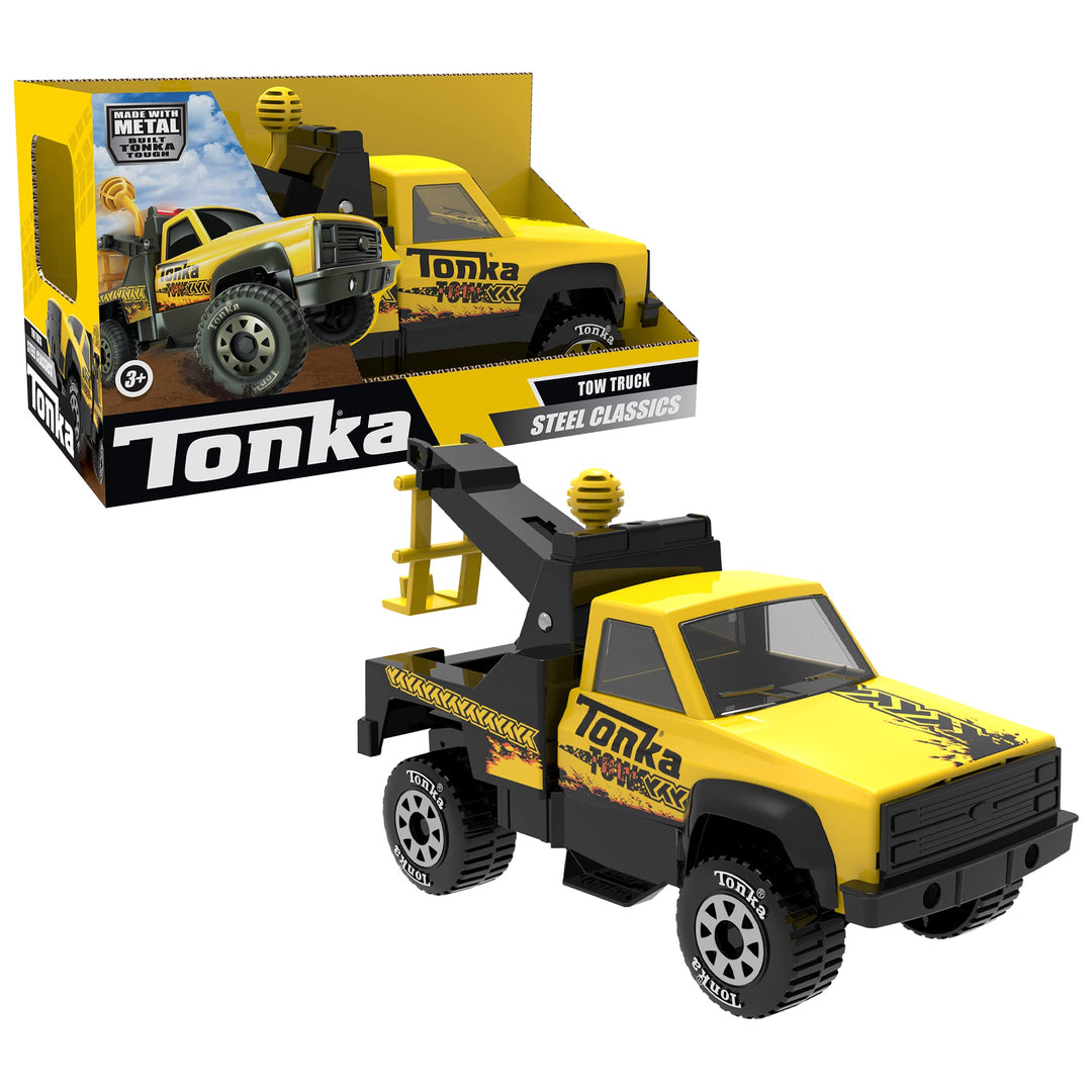 Tonka 06036 Steel Classics Tow Truck, Construction Truck Toy for Children, Kids Construction Toys fo
