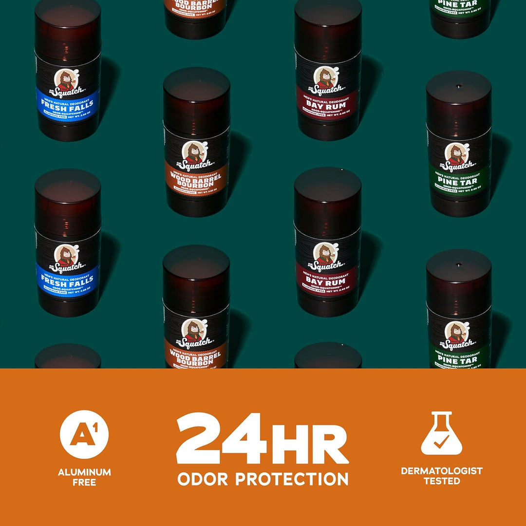 Dr. Squatch Men's Natural Deodorant - Aluminiumfreies Deodorant - Alpiner Salbei + Fresh Falls (78.4