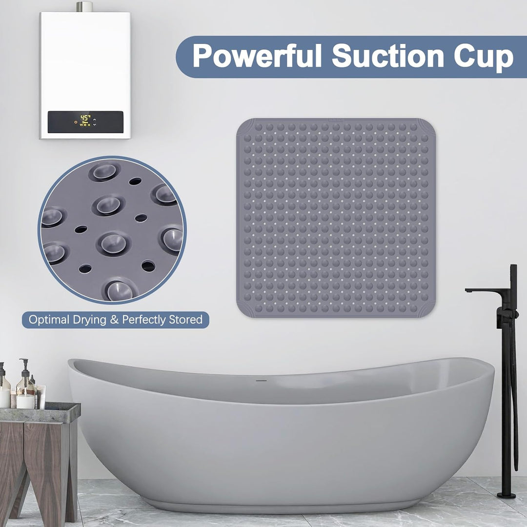 Duschmatte rutschfest 80x80cm, Antirutschmatte Dusche BPA-frei, Badematte rutschfest mit Saugnäpfen,