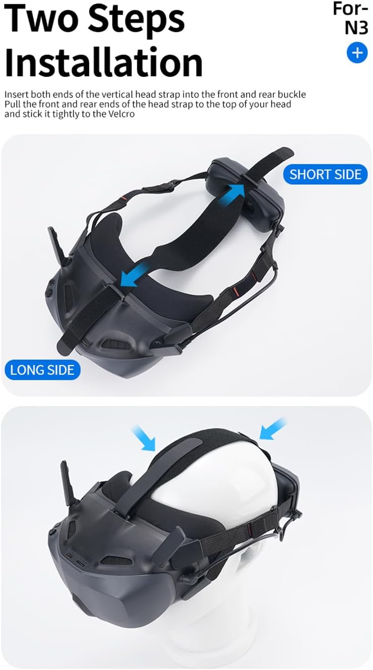 Kopfband-Gurt für DJI Goggles N3, einfach zu tragen, bequem, Kopfband-Gürtel, Dekompressionskopfband