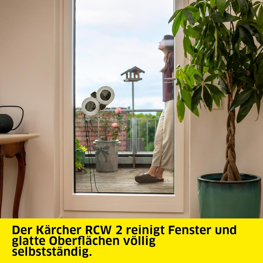 Karcher Fensterputzroboter RCW 2, automatische Fensterreinigung, mit Sicherungsseil und Notversorgun