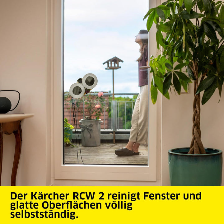 Karcher Fensterputzroboter RCW 2, automatische Fensterreinigung, mit Sicherungsseil und Notversorgun