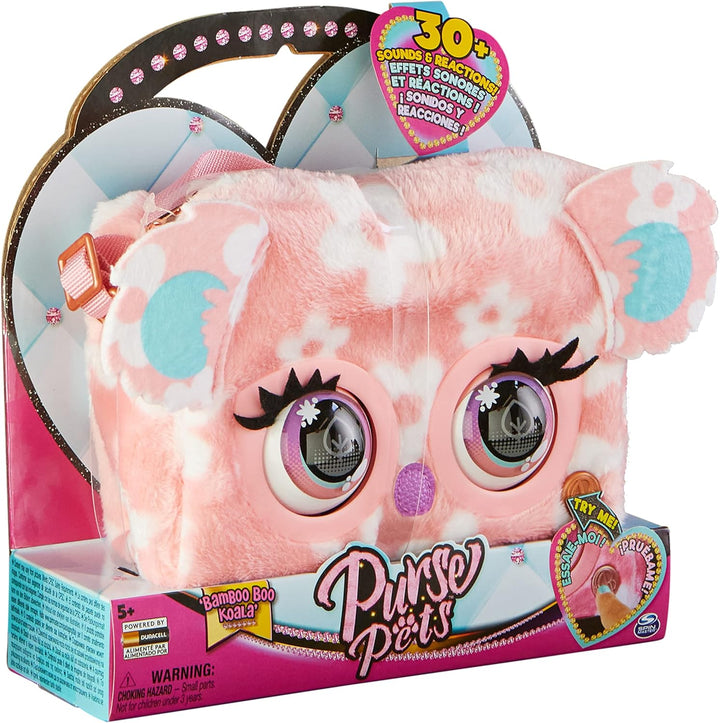 Purse Pets Print Perfect Koala - interaktive Tiertasche mit 30+ Geräuschen, Augenblinzeln und Musik,