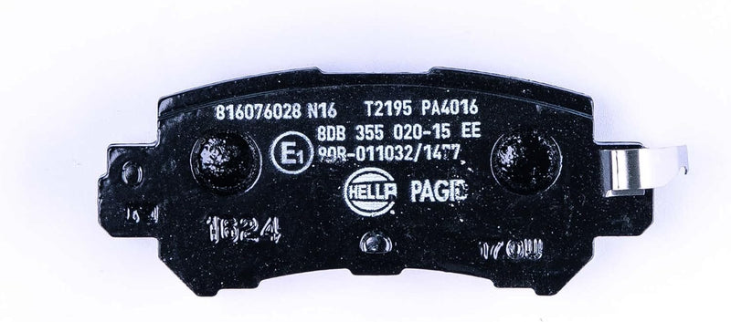 HELLA PAGID 8DB 355 020-151 Bremsbelagsatz - T2195 - Dicke/Stärke: 14.4mm - mit akustischer Verschle