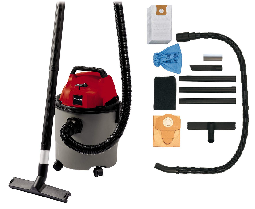 Einhell Nass-Trockensauger TC-VC 1815 (1.250 W, 15 L Behälter, Blasanschluss, Zubehörhalterung, 180