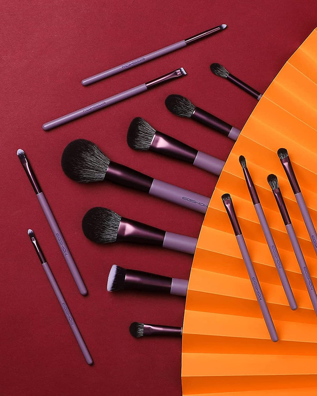 EIGSHOW Makeup Pinsel Set, 15 Stück Professionelle Kosmetikpinsel, vegane Schminkpinsel, hochwertige