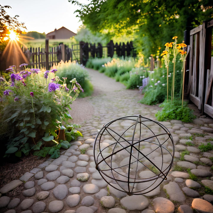 Rostkugel Dekokugel verrostet Drahtkugel Kugel Gartenkugel Metall Rost Deko Edelrost 40cm Durchmesse