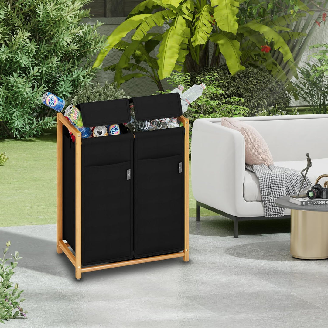 ADEL DREAM 100L 2 Fächer Pfandflaschen Sammelbehälter mit Deckel Gross Pfandflaschen Aufbewahrung le
