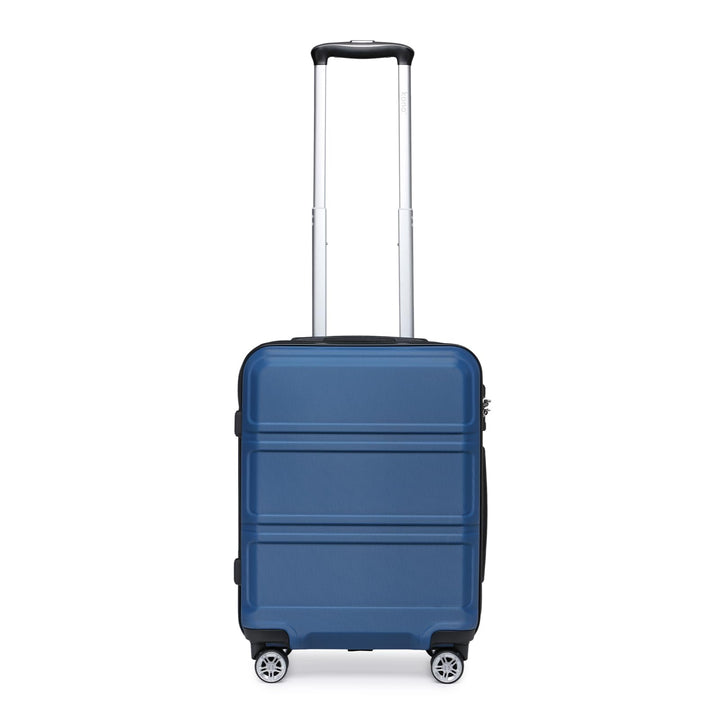 Kono ABS Kabinenkoffer, Hartschale, leicht, 55 cm, Handgepäck, mit Schloss TSA, 38 l Dunkelblau, Dun
