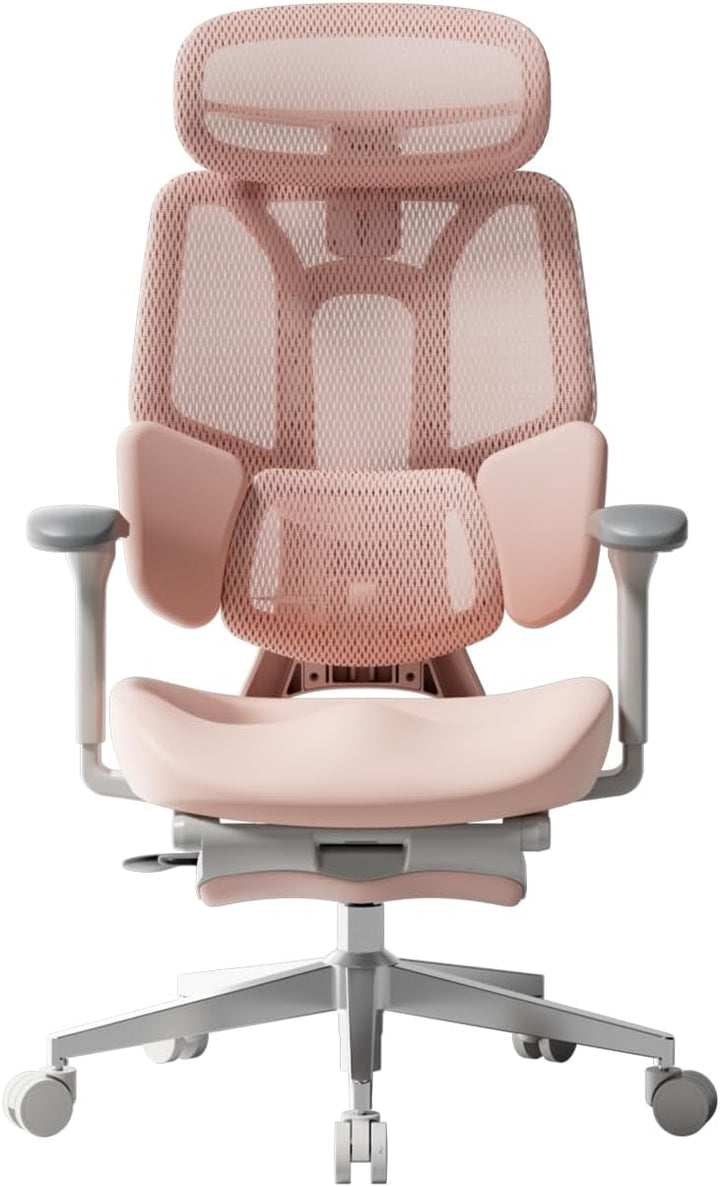 Hbada E3 Air Ergonomischer Bürostuhl - 3-Zonen Lordosenstütze, 4D Kopfstütze, 4D Armlehnen, Schreibt