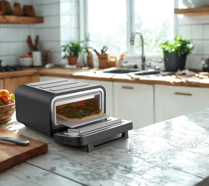 Pizzaofen Elektrisch Mit Pizzastein Für Backofen & Pizzaschieber - 450°C Elektrischer Pizza Ofen - E