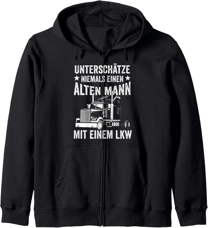 LKW Trucker Papa Opa Vater Vatertag Fernfahrer Lastwagen Kapuzenjacke