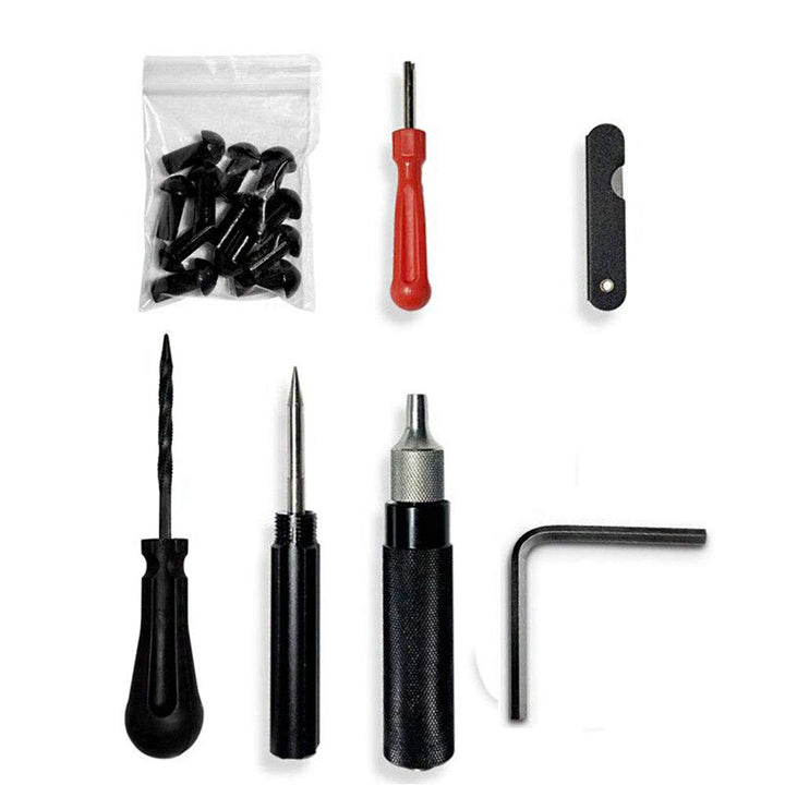 Baceyong Motorrad Pocket Plugger Reparaturset für schlauchlose Reifenpannen