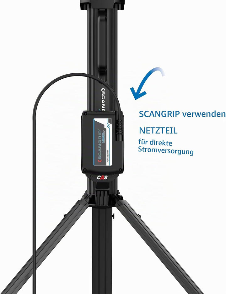 SCANGRIP Tower 8 Connect, Stativ mit LED-Strahlern 8000 Lumen und Universelles Stromversorgungssyste