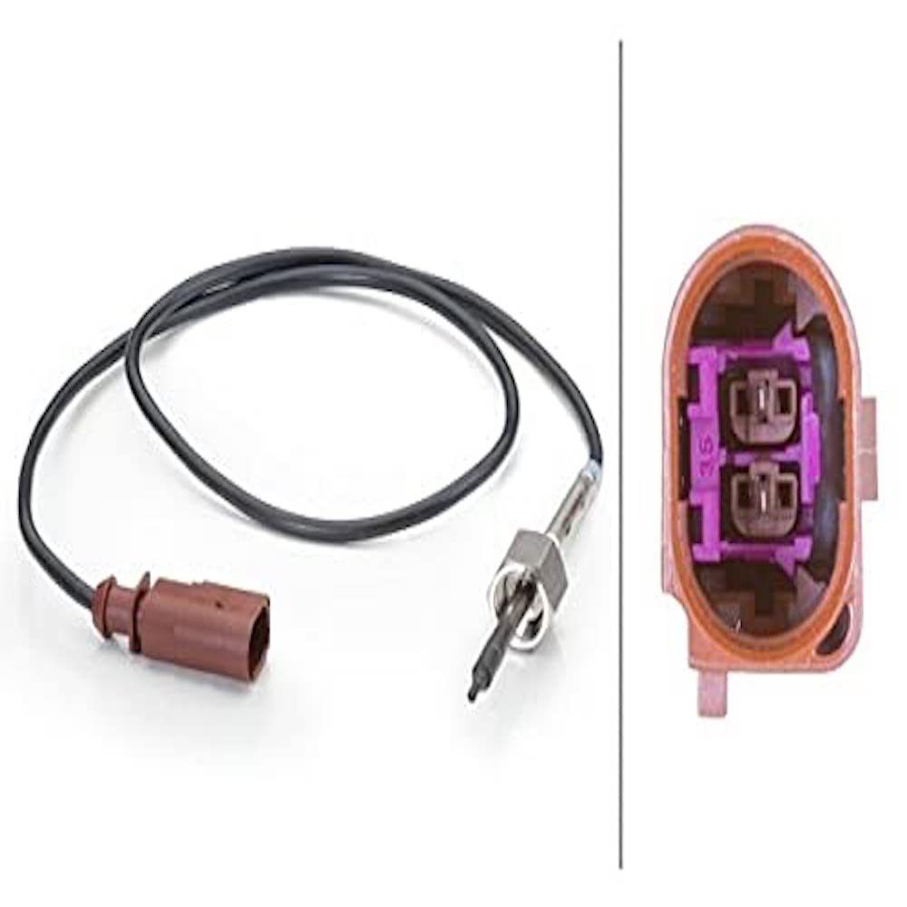 HELLA 6PT 014 494-121 Sensor, Abgastemperatur - 2-polig - geschraubt - Kabel: 702mm
