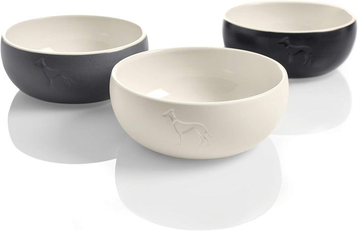 HUNTER Keramik-Napf LUND, Farbe: weiss, Keramiknapf mit Silikonrand, sicherer Stand, edles Design, p
