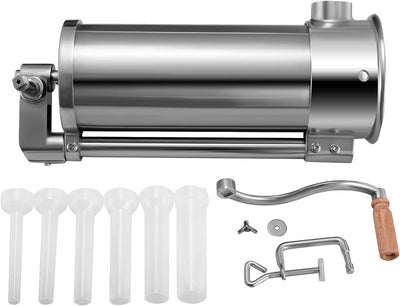 GIANTEX Wurstfüller 1,5L/3L/3,6L/6L, Manuelle Wurstmaschine Wurstfüllmaschine, Wurstspritze aus Edel