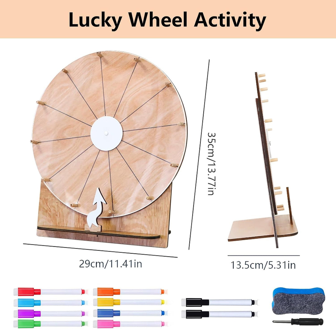 Glücksrad Zum Drehen, 30cm Grosses Glücksrad Set, Drehrad Glücksrad, Glücksrad Zum Drehen Mit Stände
