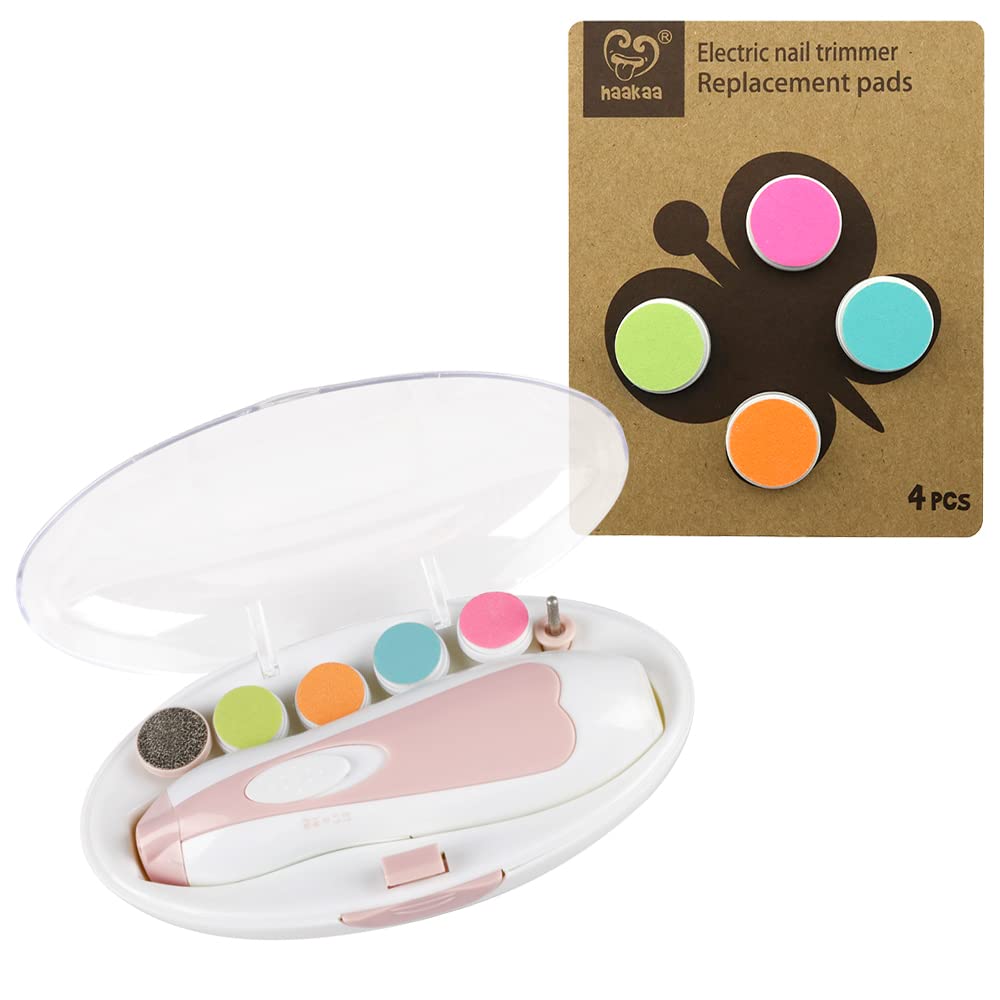 haakaa Baby Nageltrimmer Elektrisch Baby Nagelknipser Set für Neugeborene, Kleinkinder oder Erwachse