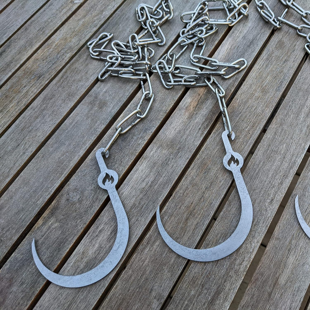 Grillrost.com Das Original Asado Haken-Set - Erweiterung für den Asado Dom Asado Hakenset, Asado Hak