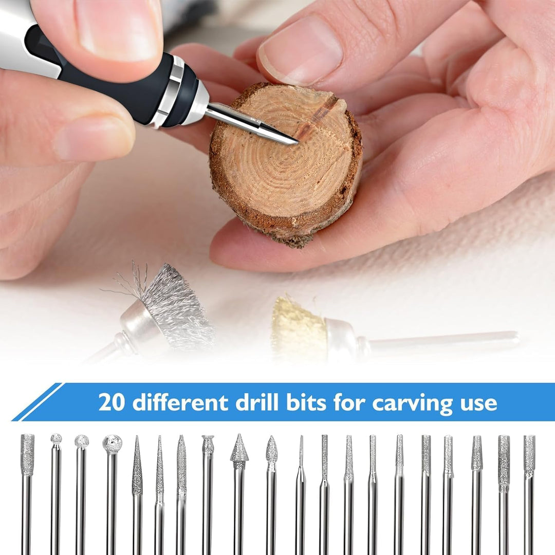 USB Wiederaufladierbar Gravur Werkzeug Kit, Elektrischer Mini Graveur Gravurwerkzeug, Mini Bohrmasch