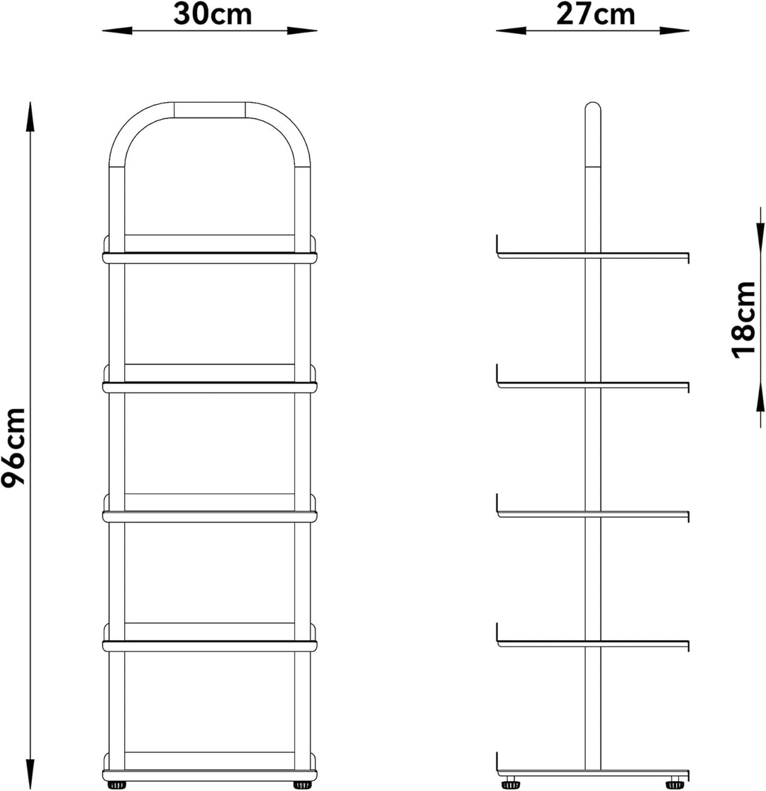 [en.casa] Schuhregal schmal für Kinder Poytya Schuhablage hoch für 5 Paare Organizer Standregal mit